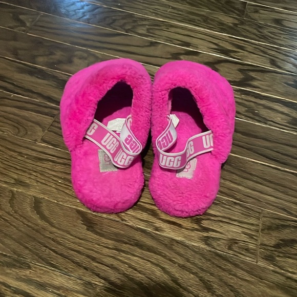 Pink Ugg Fluff Yeah Slippers - Picture 3 of 3